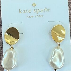 Kate Spade Gold Earrings with pearl drops